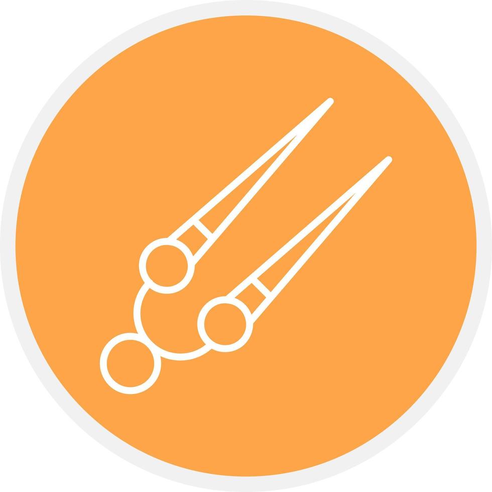 Knitting Needles Creative Icon Design vector