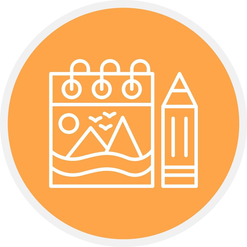 Sketchbook Creative Icon Design vector