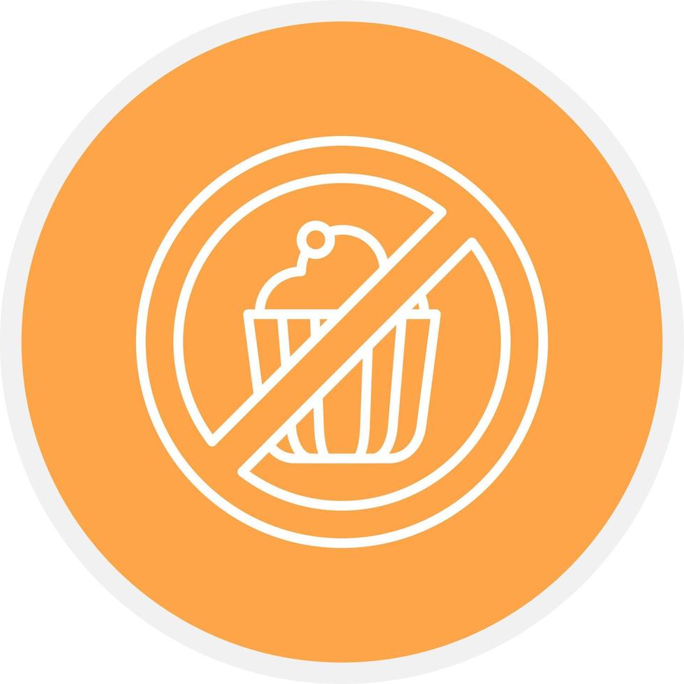 No Sweets Creative Icon Design vector