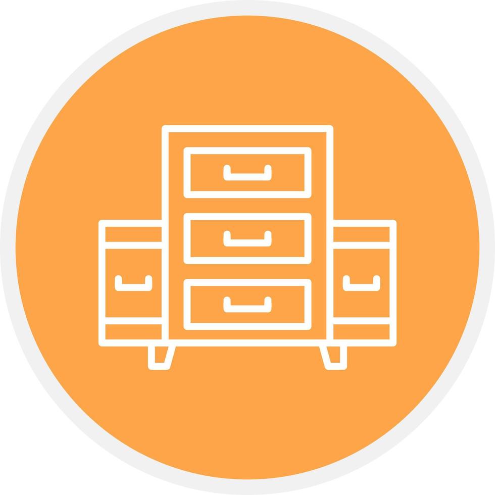 Filing Cabinet Creative Icon Design vector