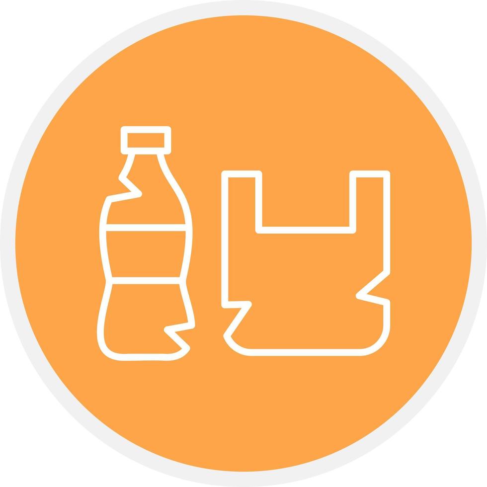 Waste Plastic Creative Icon Design vector
