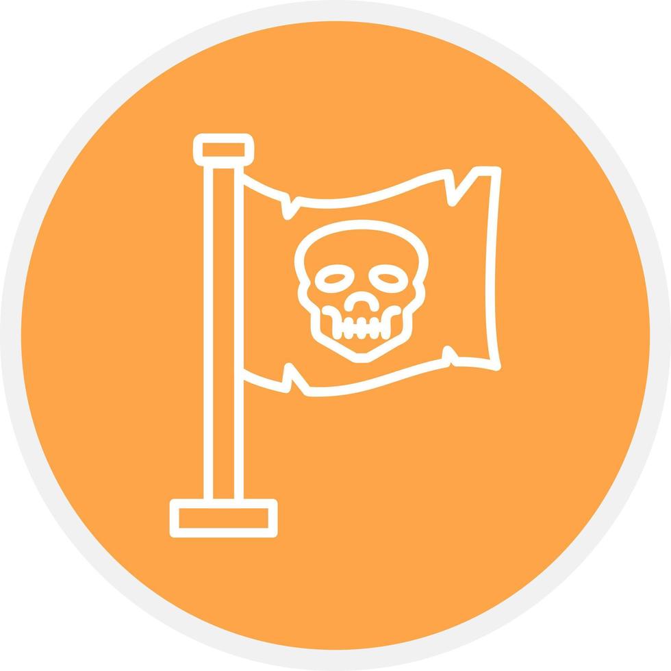 Pirates Flag Creative Icon Design vector