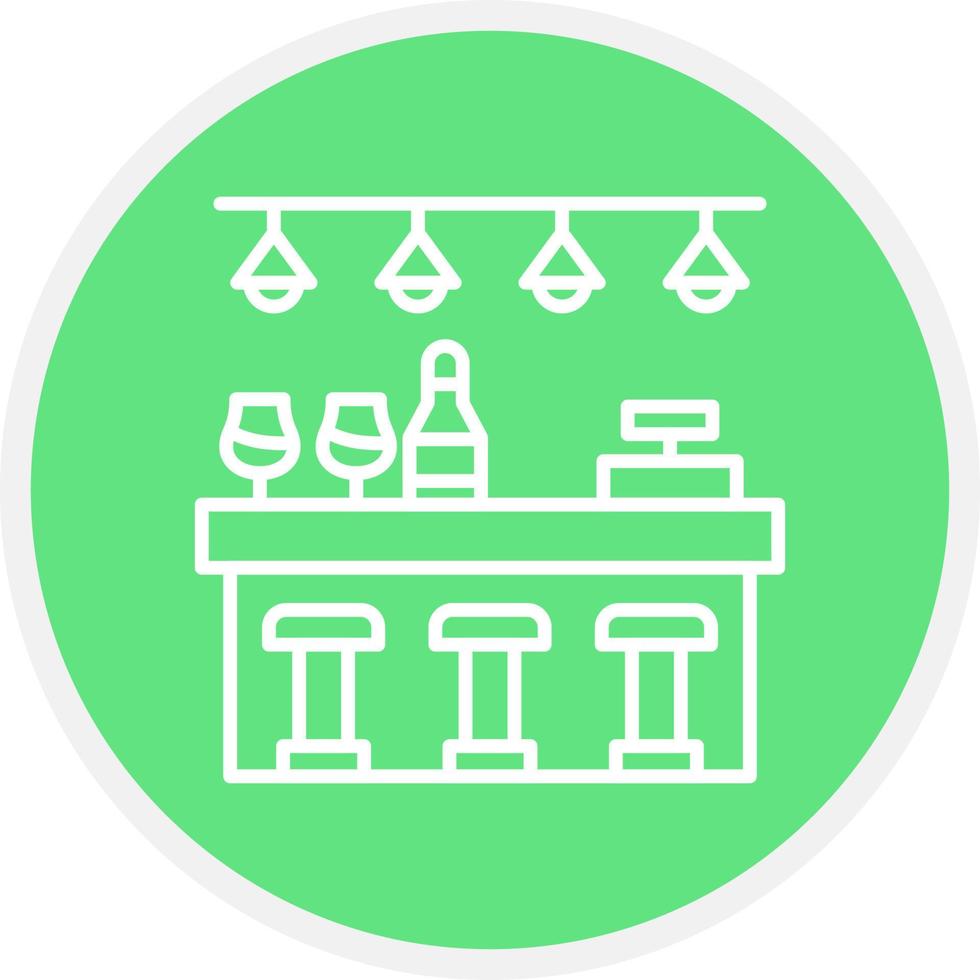 Bar Counter Creative Icon Design vector
