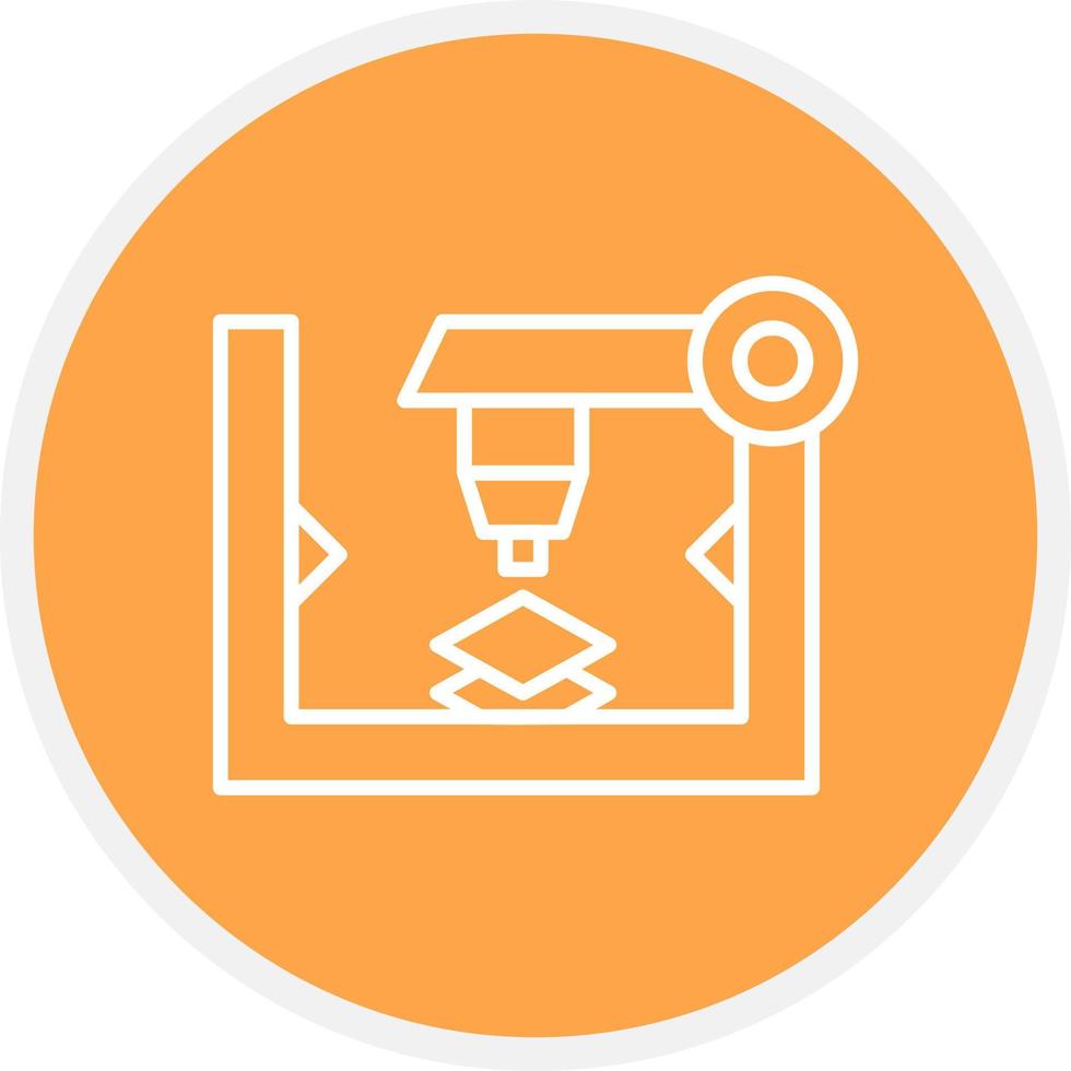 3d Printer Creative Icon Design vector