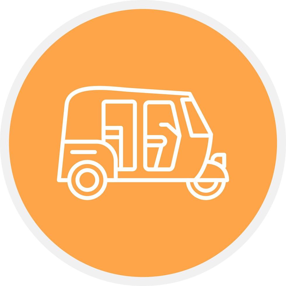 Rickshaw Creative Icon Design vector
