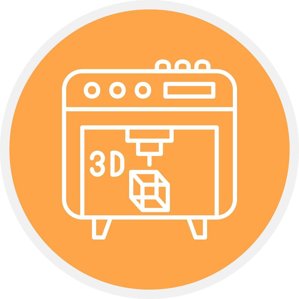 3d Printer Creative Icon Design vector