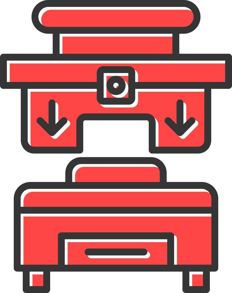 Press Machine Creative Icon Design vector