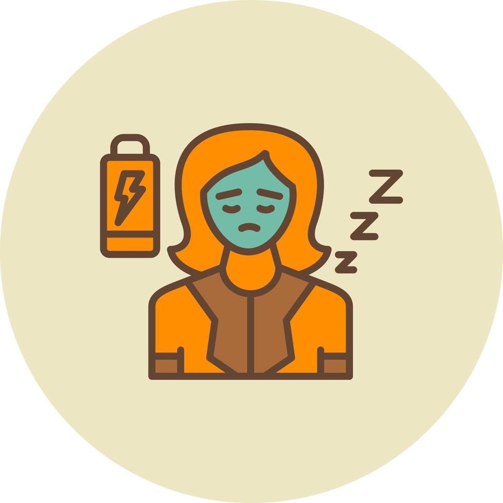 Fatigue Creative Icon Design vector