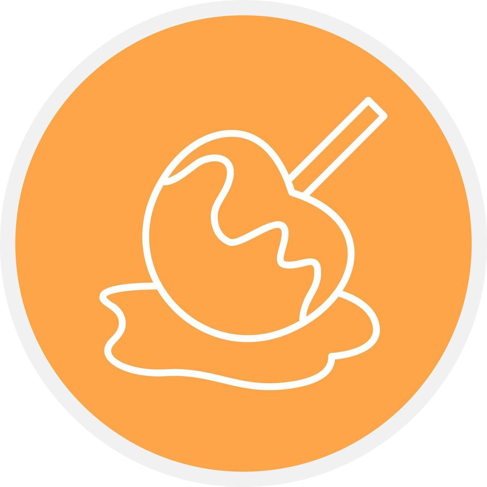Caramel Apple Creative Icon Design vector