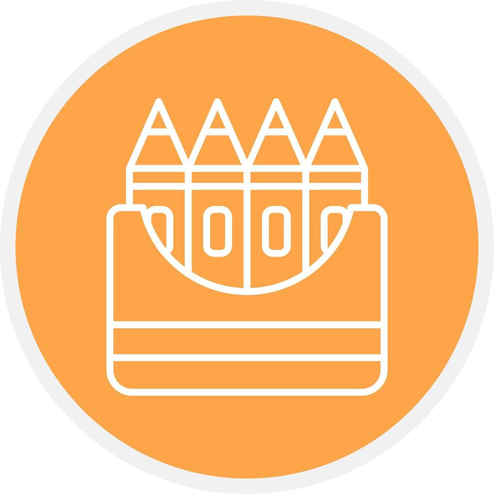 Crayons Creative Icon Design vector