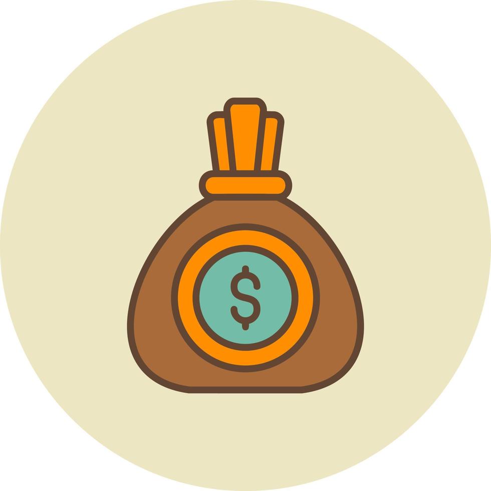 diseño de icono creativo de bolsa de dinero vector