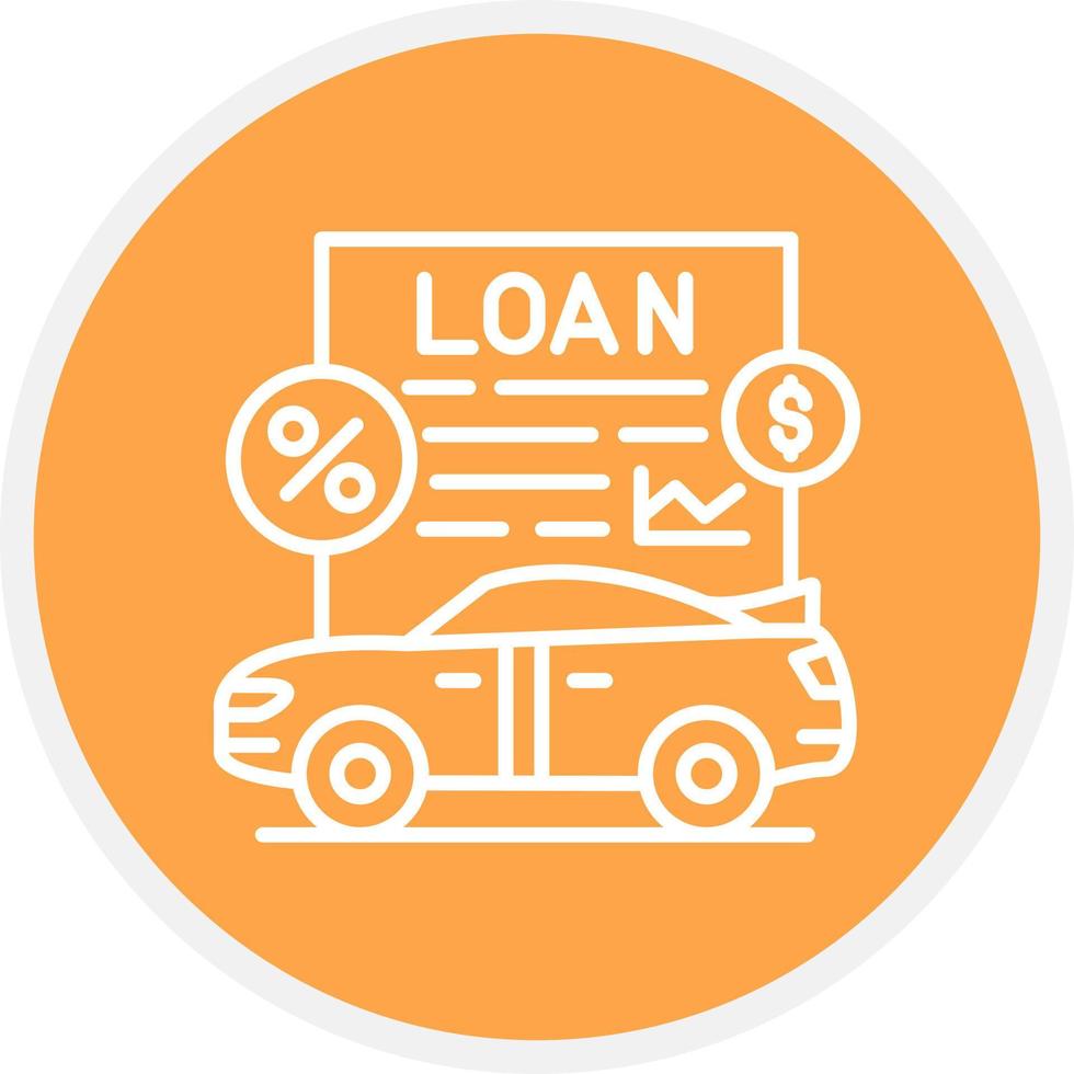 Car Loan Creative Icon Design vector