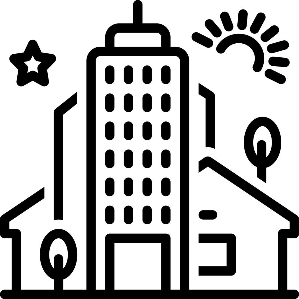 icono de línea para la ciudad vector