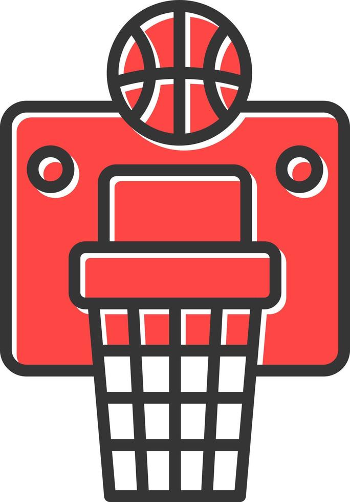 Basketball Hoop Creative Icon Design vector