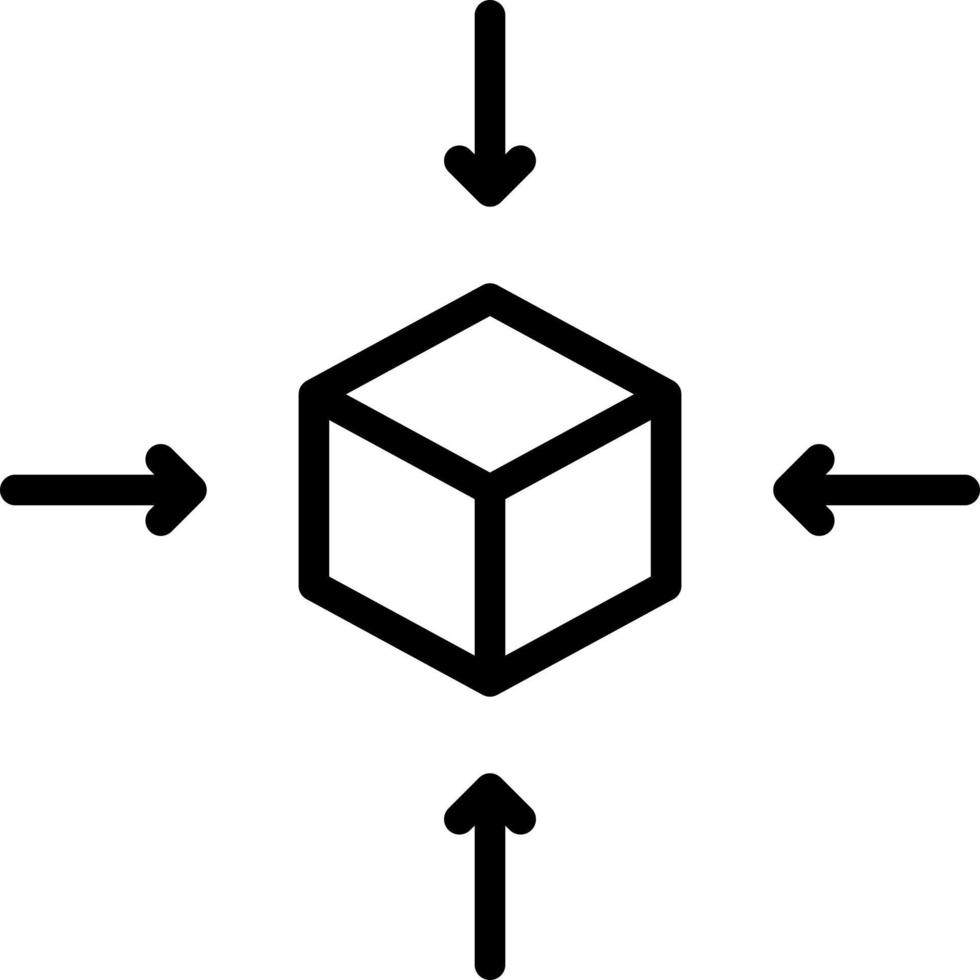 icono de línea para alineación vector