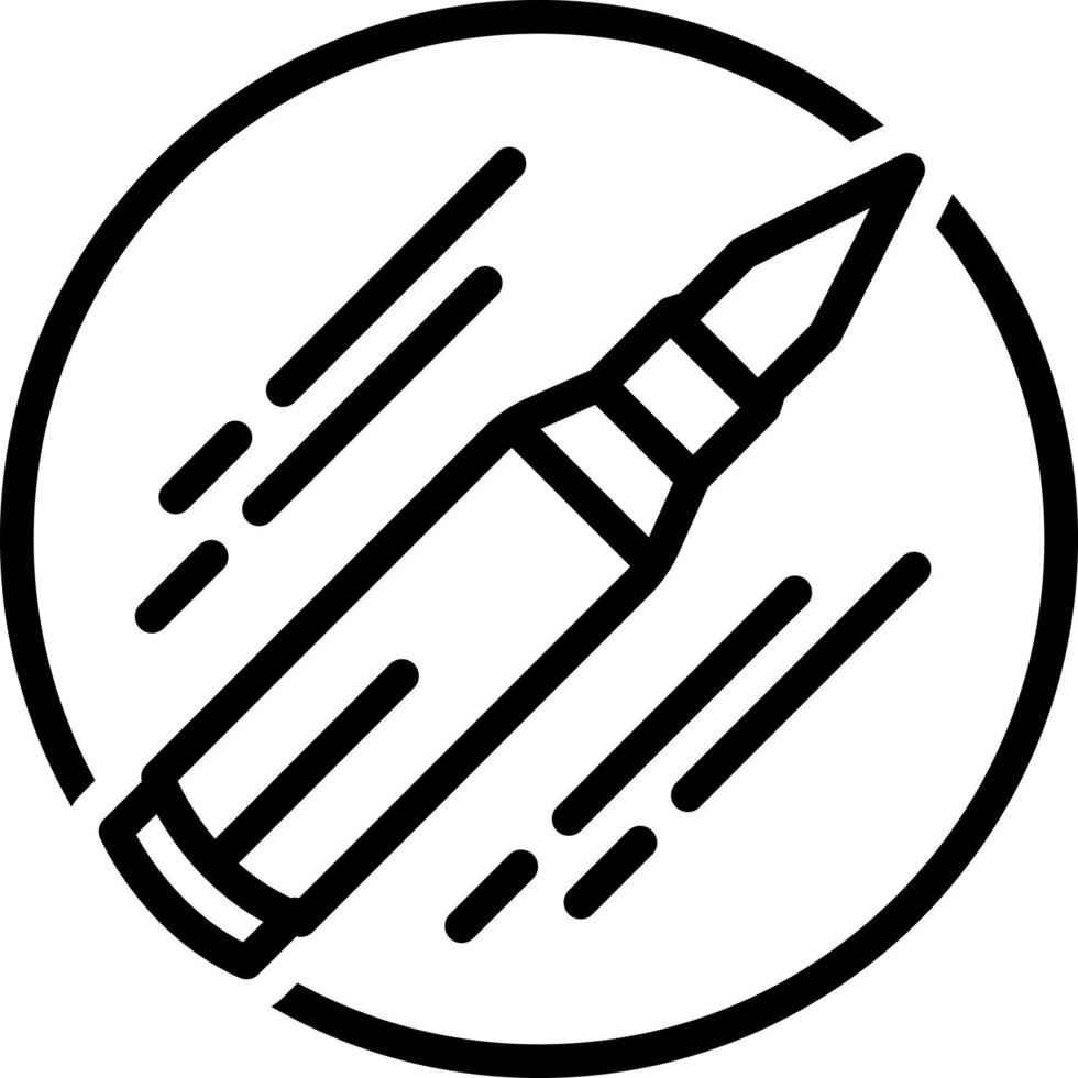 line icon for bullet vector