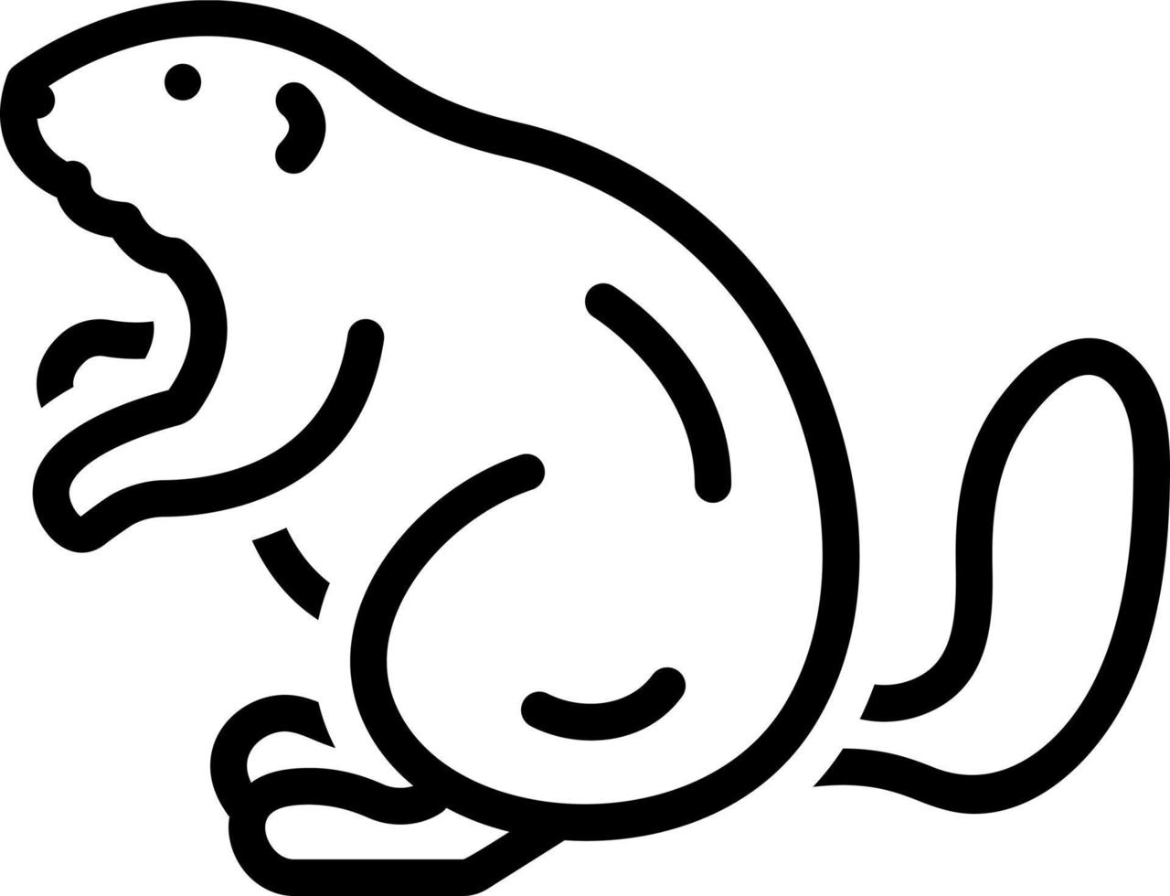 line icon for beaver vector