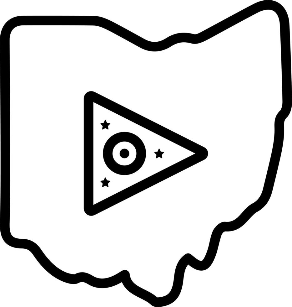 line icon for ohio vector