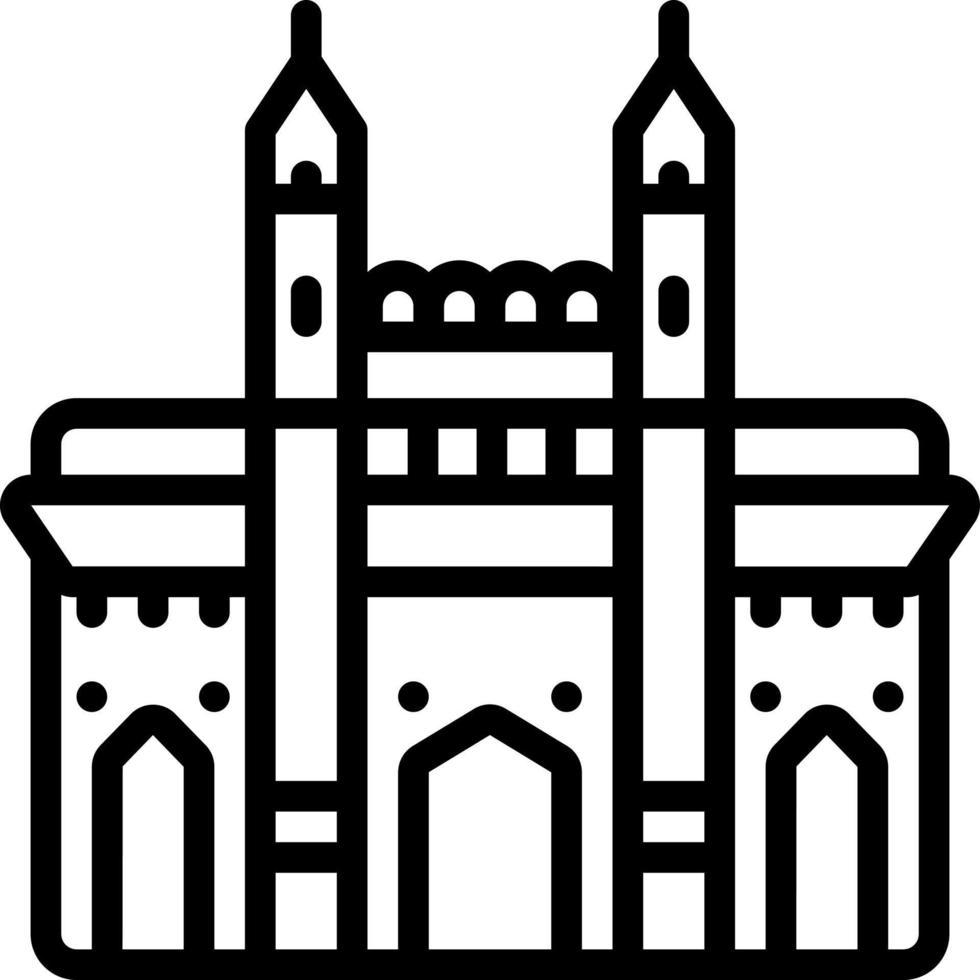 icono de línea para mumbai vector