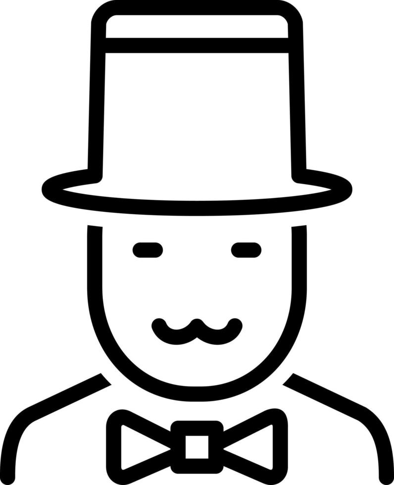line icon for gentleman vector