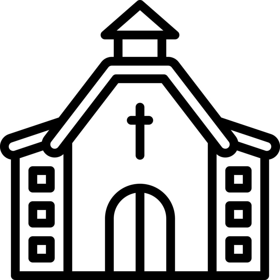 icono de línea para capilla vector