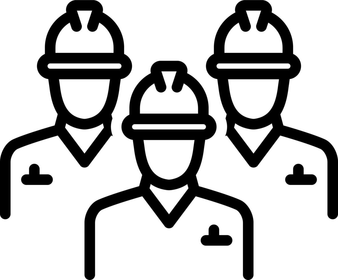 line icon for engineers vector