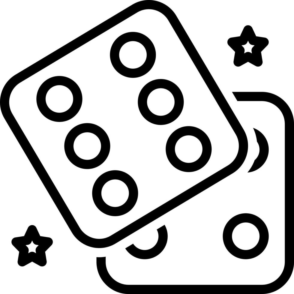 line icon for dice vector