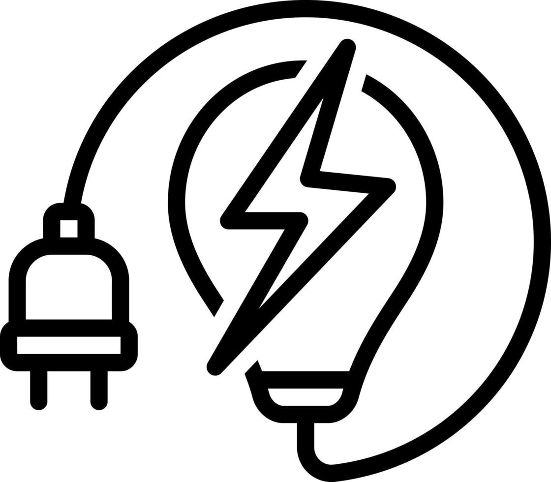 icono de línea de electricidad vector