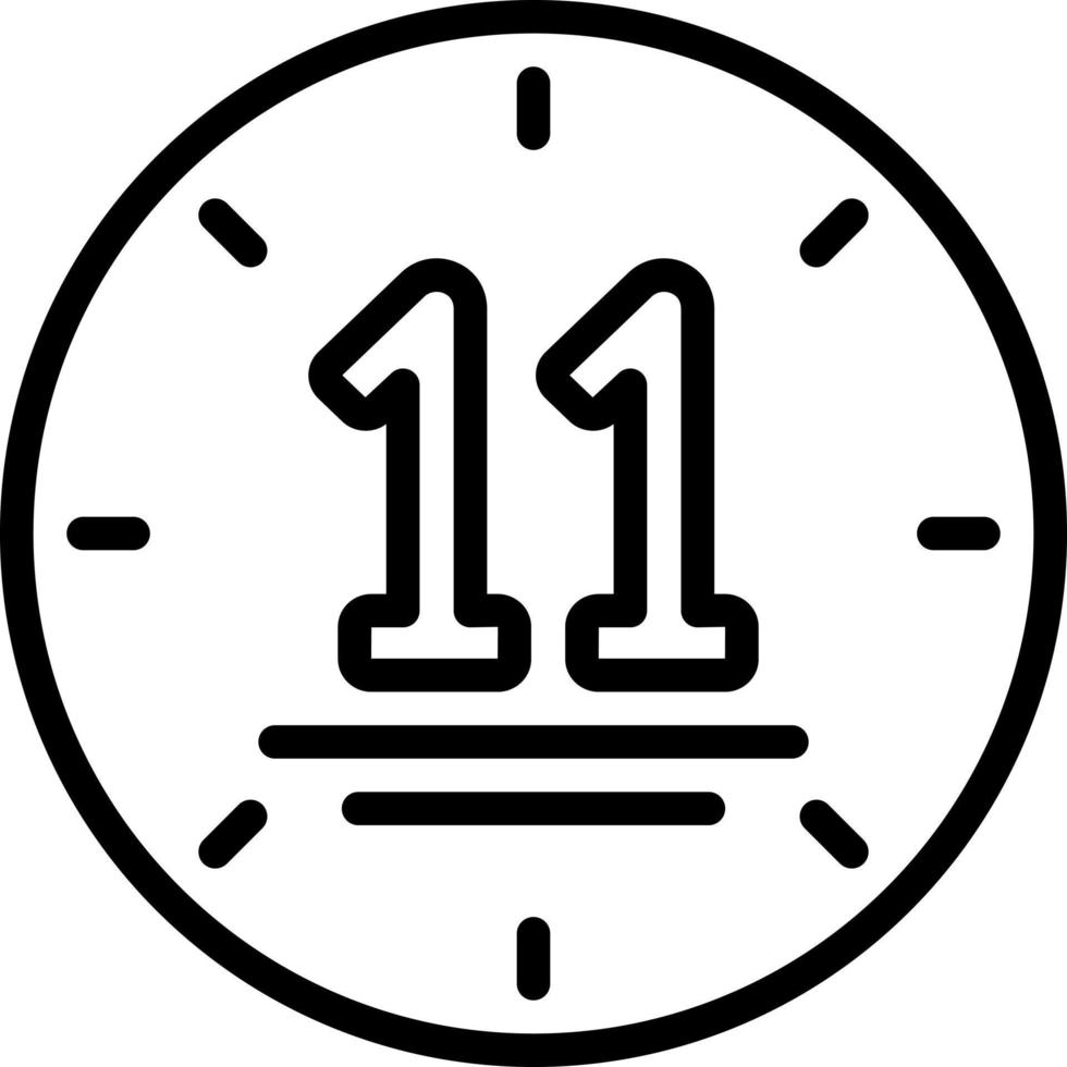 line icon for eleven vector