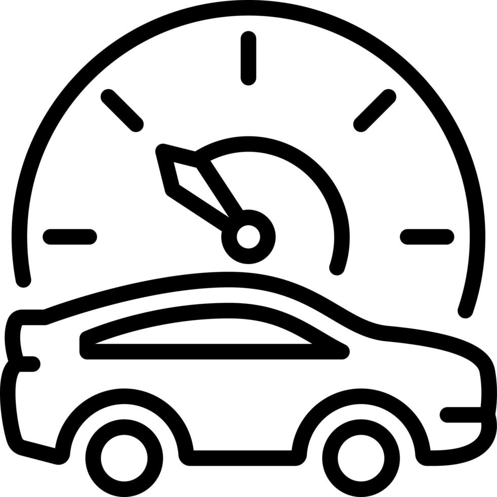 line icon for mileage vector