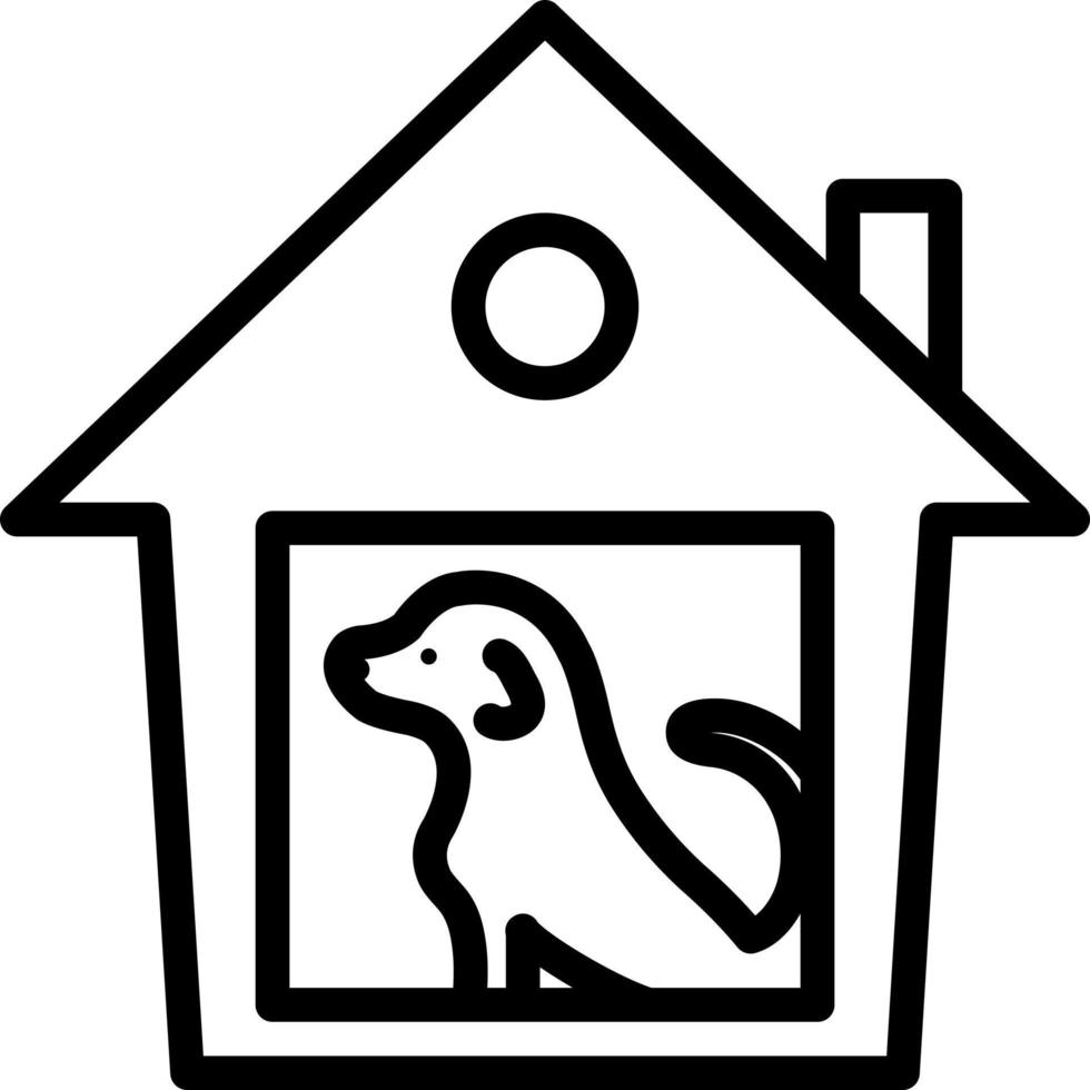 line icon for shelter vector