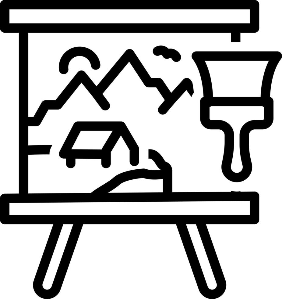 line icon for painted vector