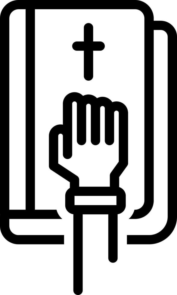 line icon for pledge vector