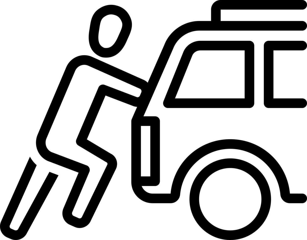 line icon for pushed vector