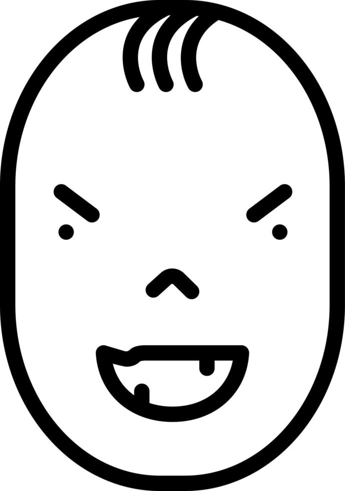 line icon for ugly vector