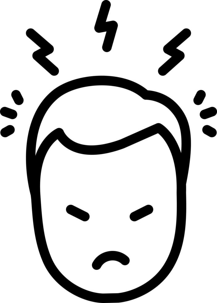 line icon for rage vector