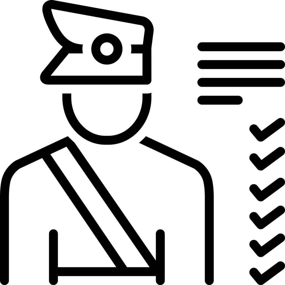 line icon for duties vector