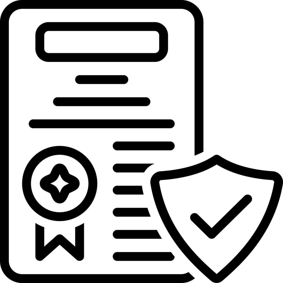 line icon for reliable vector