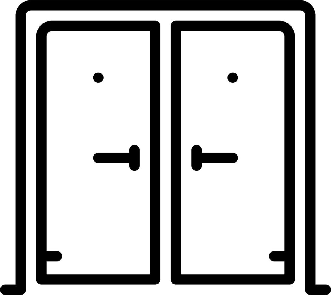 line icon for doors vector