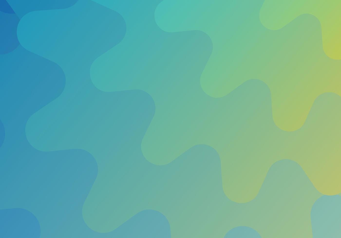 Abstract background composed of wavy curves, gradients from light green to dark blue vector