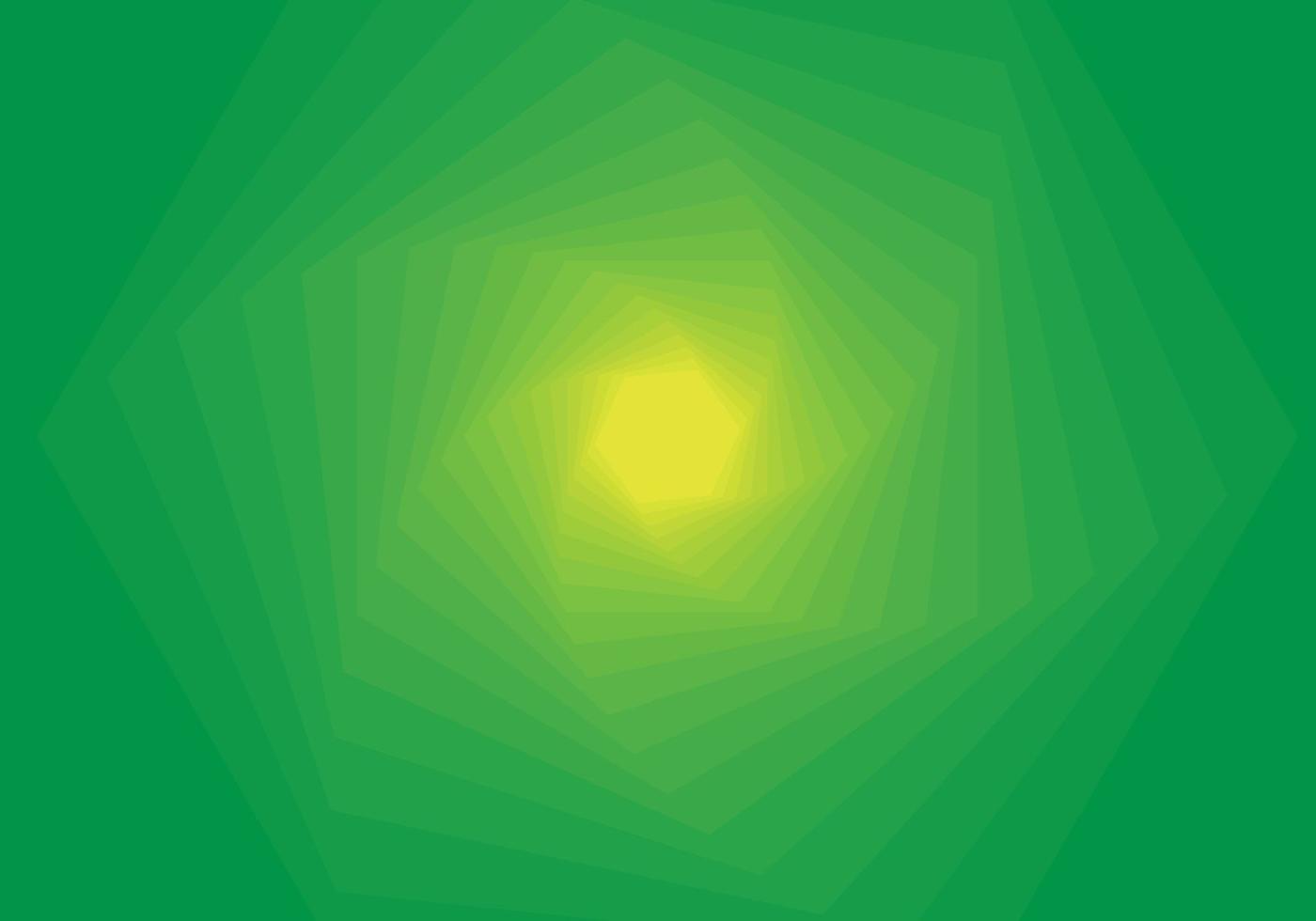 Abstract background composed of swirling hexagons in technological style gradient from light green to dark vector