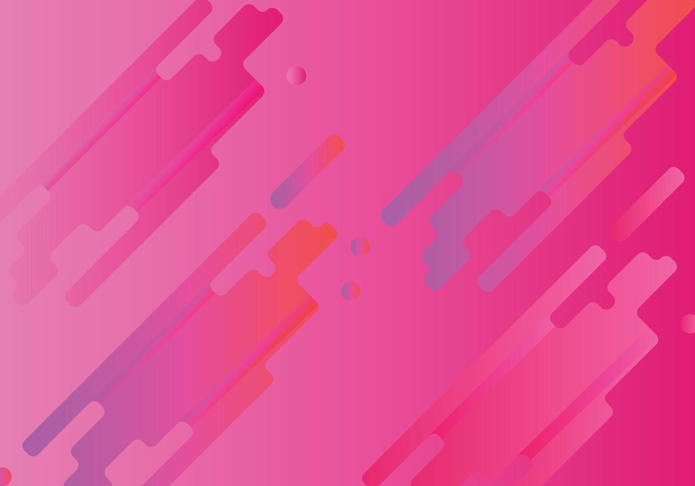 Abstract background consisting of curved pieces in technological lines gradient from light pink to dark Vector