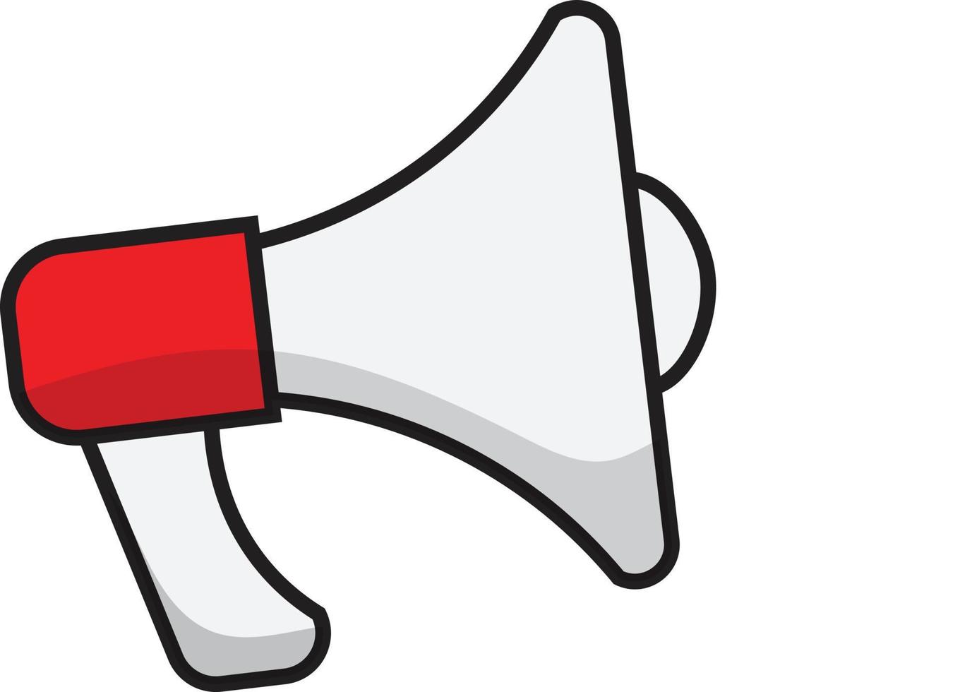 White megaphone, good for illustration, concept, announcement, notice vector