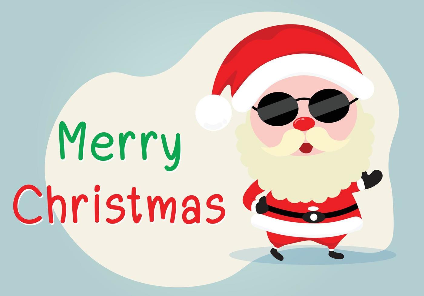 santa claus cartoon christmas character, cute santa claus in flat style, christmas card and banner vector. vector