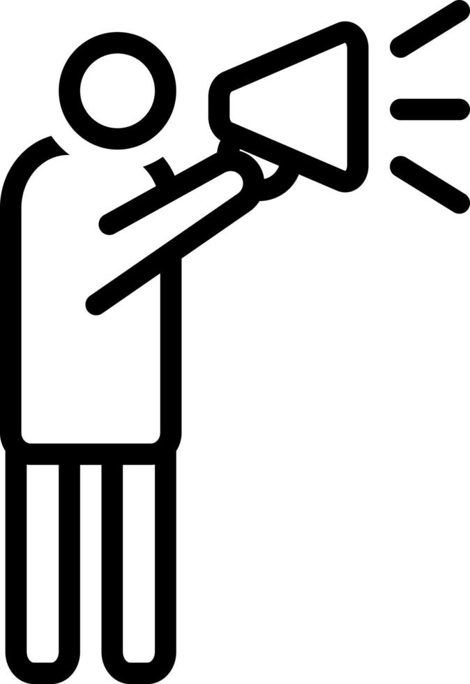 line icon for advertisement vector