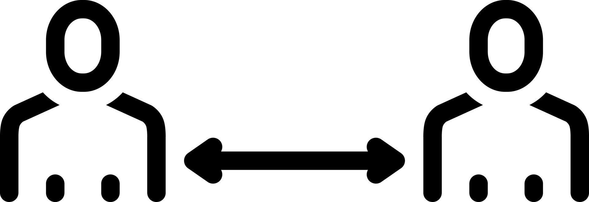 line icon for distances vector