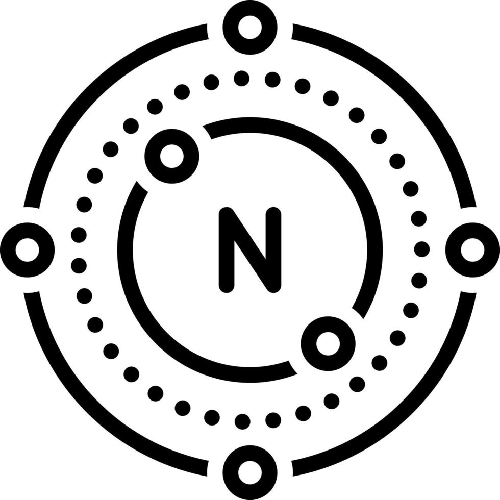 line icon for nitrogen vector