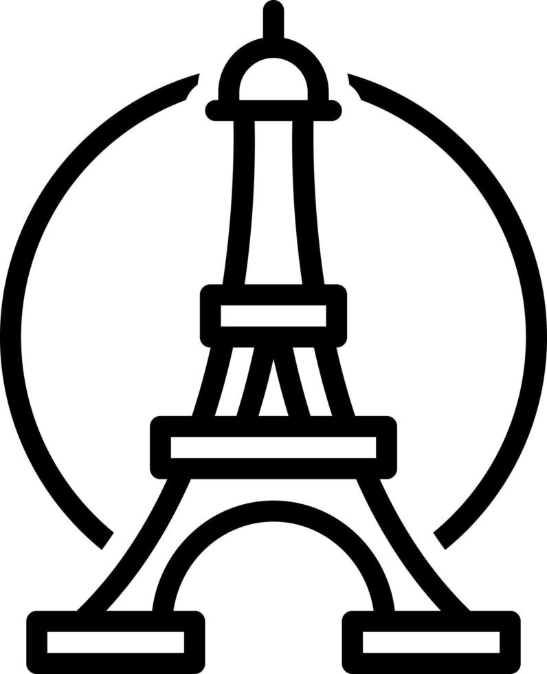 line icon for paris vector
