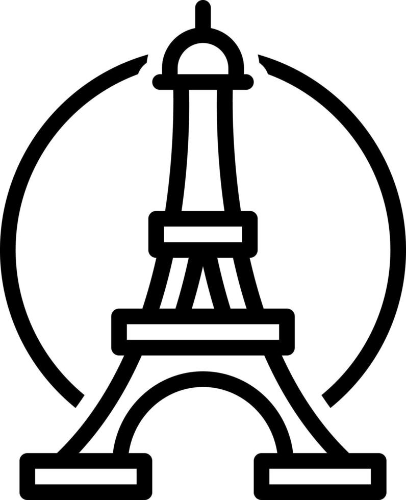 line icon for paris vector