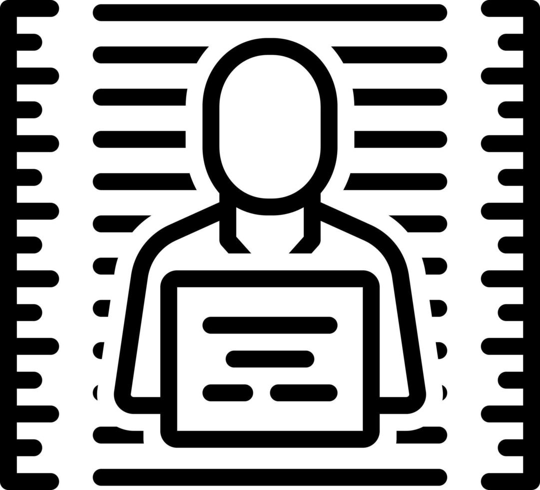 line icon for convicted vector